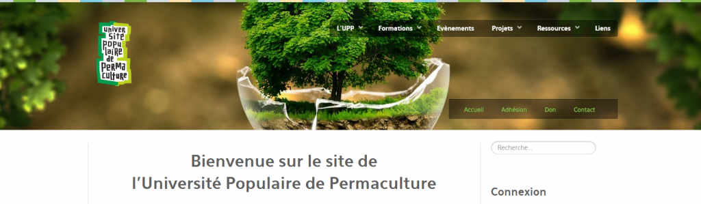 Nouveau site internet de l'Universit populaire de la permaculture UPP
